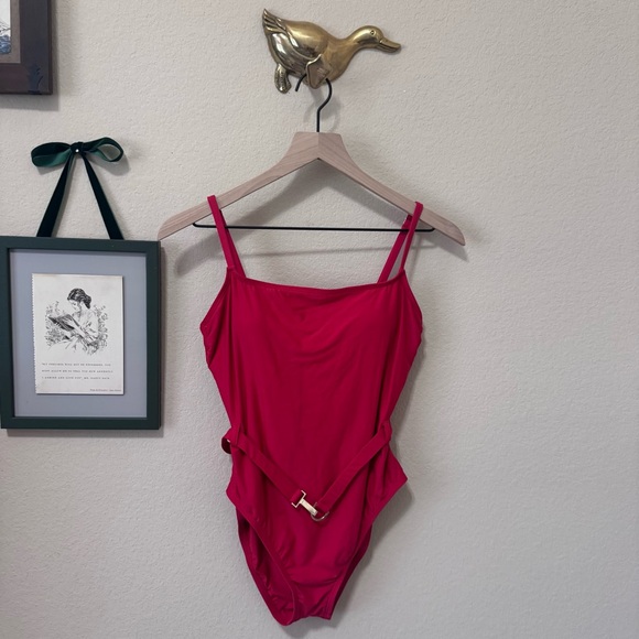 ANTONIO MELANI Other - ANTONIO MELANI | Red One-Piece Swimsuit Belted Size Medium